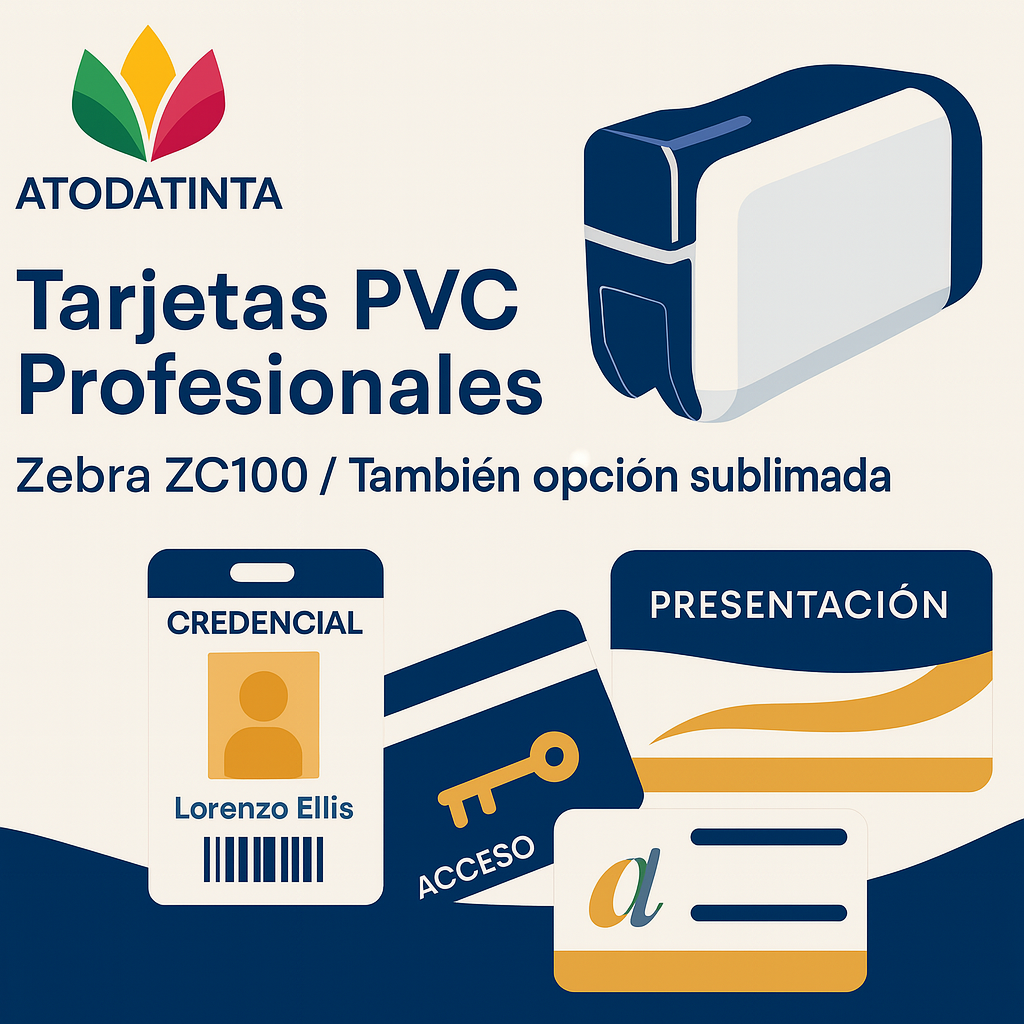 Tarjetas de PVC Impresión Profesional Zebra